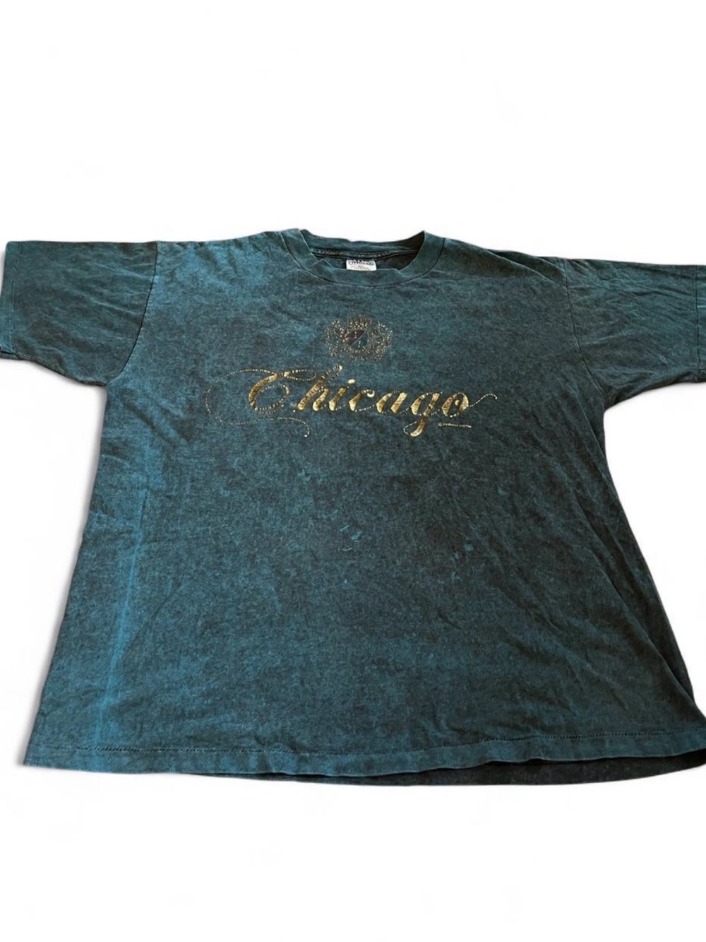 Men’s Vintage 90s Chicago IL Blue/Gold Shirt Size XL